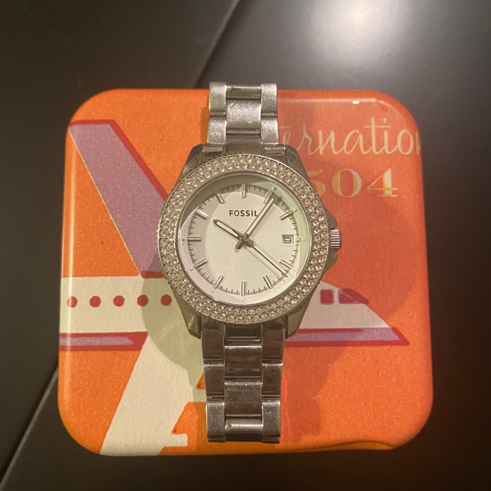 Stainless Women’s Fossil Watch Retro Traveler